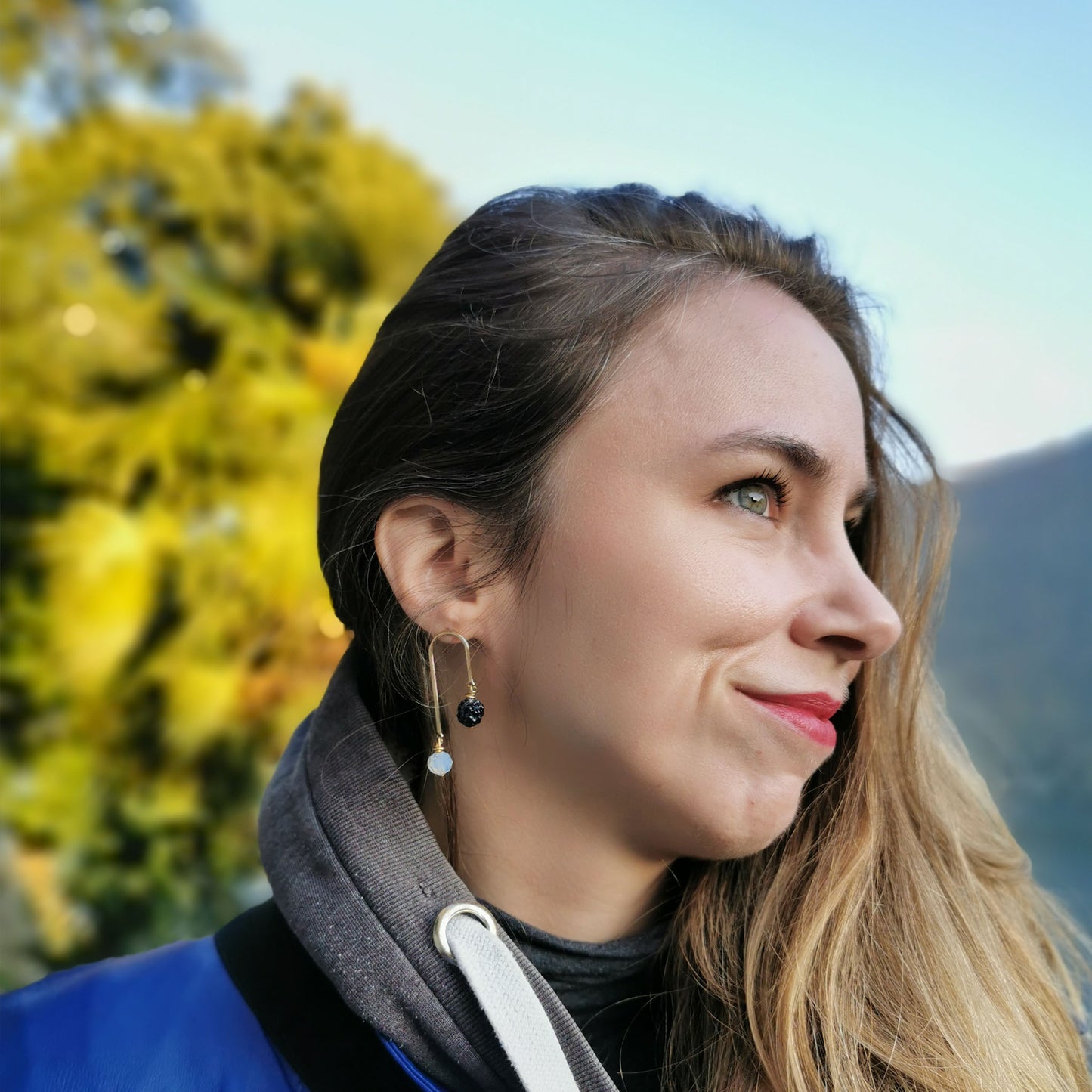 Yin Yang Opal worn on