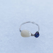 Load image into Gallery viewer, Barely There Silver Pearl ring
