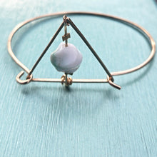 Load image into Gallery viewer, Bermuda Triangle Bangle with mint bead