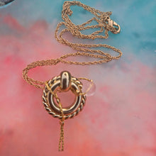 Load image into Gallery viewer, Cable chain with  textured pendant and chain dangling