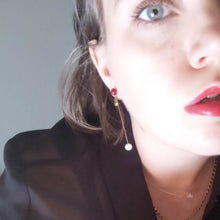 Load image into Gallery viewer, Camifolla Signature Candy Cane earrings as worn on