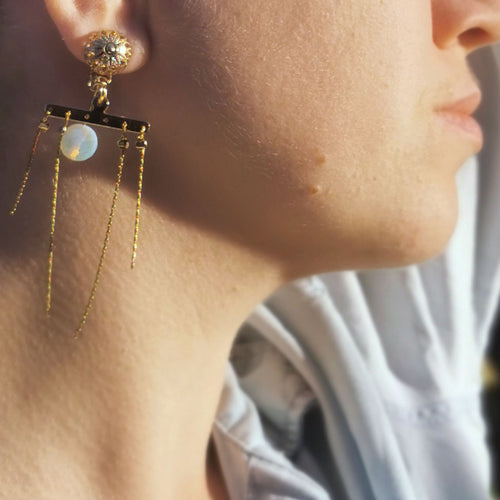 Opal Clip On earrings