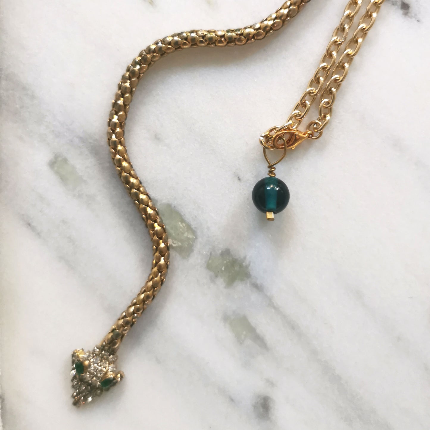 Closure bead and charm detail