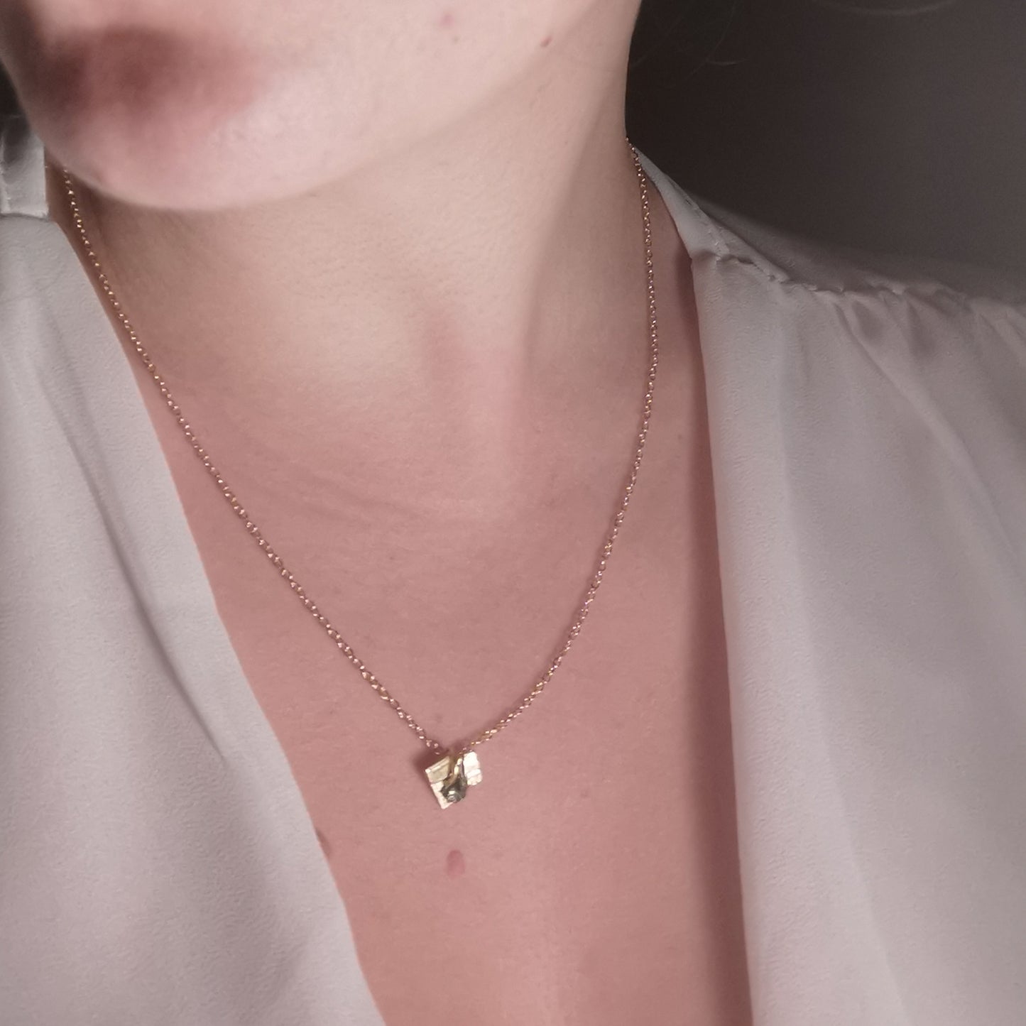 Pistachio Fortune Cookie Necklace
