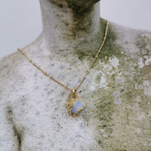 Load image into Gallery viewer, Brass and Opal charm necklace worn on Venus