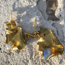 Load image into Gallery viewer, Fortune cookie earring on marble