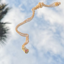 Load image into Gallery viewer, Swarowski and brass charm with gold plated chain