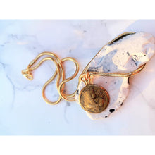 Load image into Gallery viewer, Camifolla Egyptian Cobra Necklace Coin detail