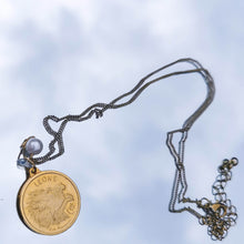 Load image into Gallery viewer, Leo coin necklace head side (showing heads side)