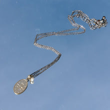 Load image into Gallery viewer, Madonna coin necklace with freshwater pearls