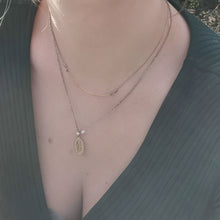 Load image into Gallery viewer, Madonna Coin Necklace layered with Take me to the bar necklace