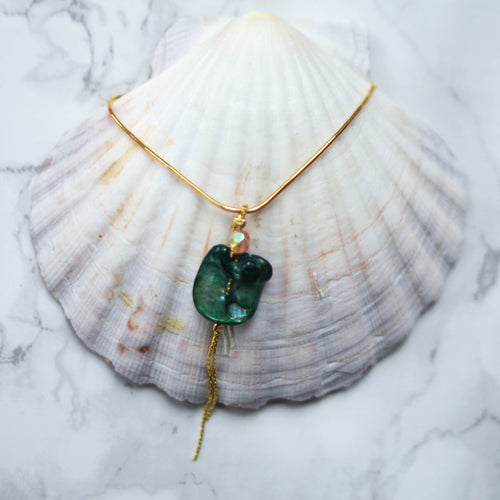 Matrix Mermaid Lantern Necklace shell