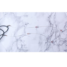 Load image into Gallery viewer, Miraval Silver crystal and pink chain