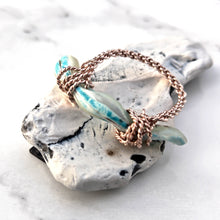 Load image into Gallery viewer, Pebbles ring copper - mint shell