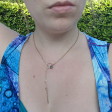 Load image into Gallery viewer, Pistachio adaptable necklace as worn on