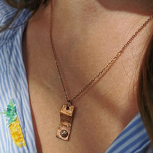 Load image into Gallery viewer, pistachio wave necklace worn on