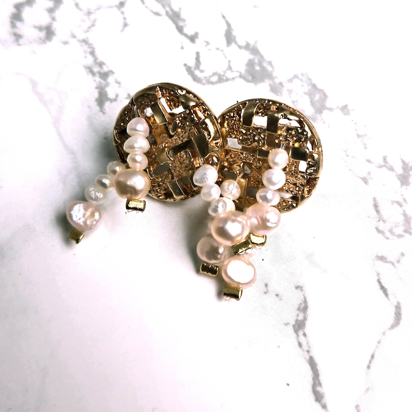 Rays of Sunshine studs marble background