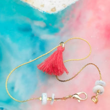 Load image into Gallery viewer, Santorini anklet with camifolla background