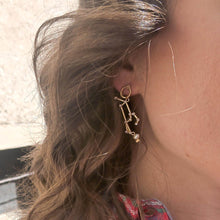Load image into Gallery viewer, Stargazer Earring worn on longer side
