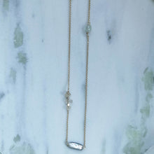 Load image into Gallery viewer, Paua, quartz citrine and aquamarine necklace
