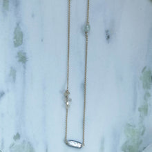 Load image into Gallery viewer, Paua, quartz citrine and aquamarine necklace
