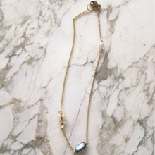 Load image into Gallery viewer, Paua, quartz, aquamarine necklace
