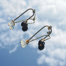 Load image into Gallery viewer, Ying Yang asymmetric earrings with mirror