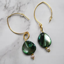 Load image into Gallery viewer, Matrix Mermaid Earrings Half Hoop