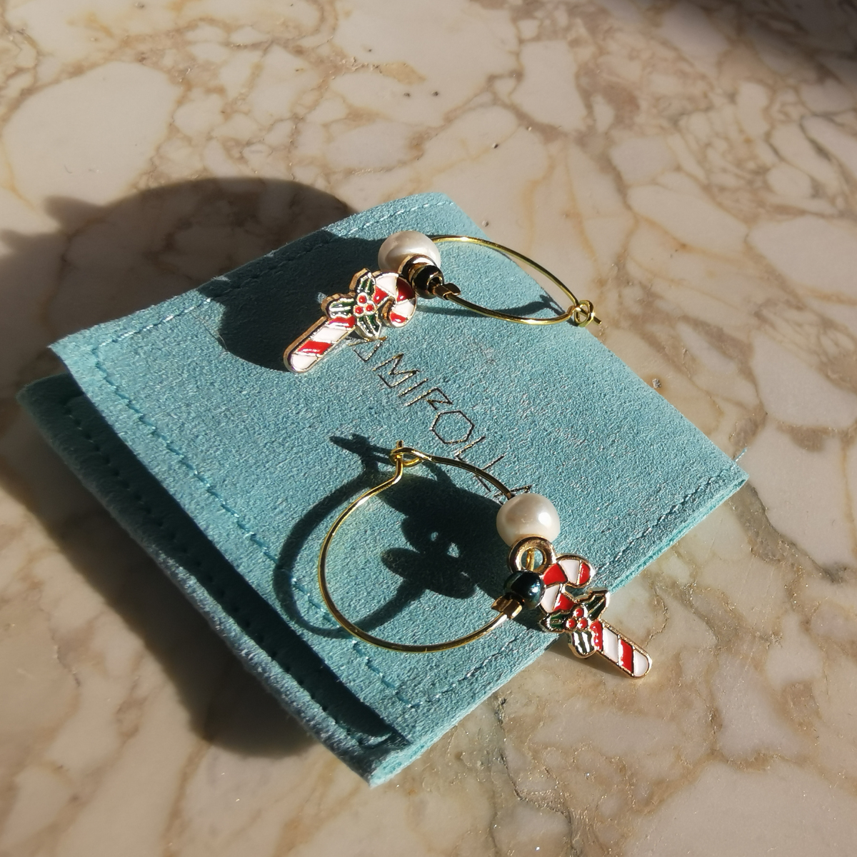 Candy Cane Hoop earrings