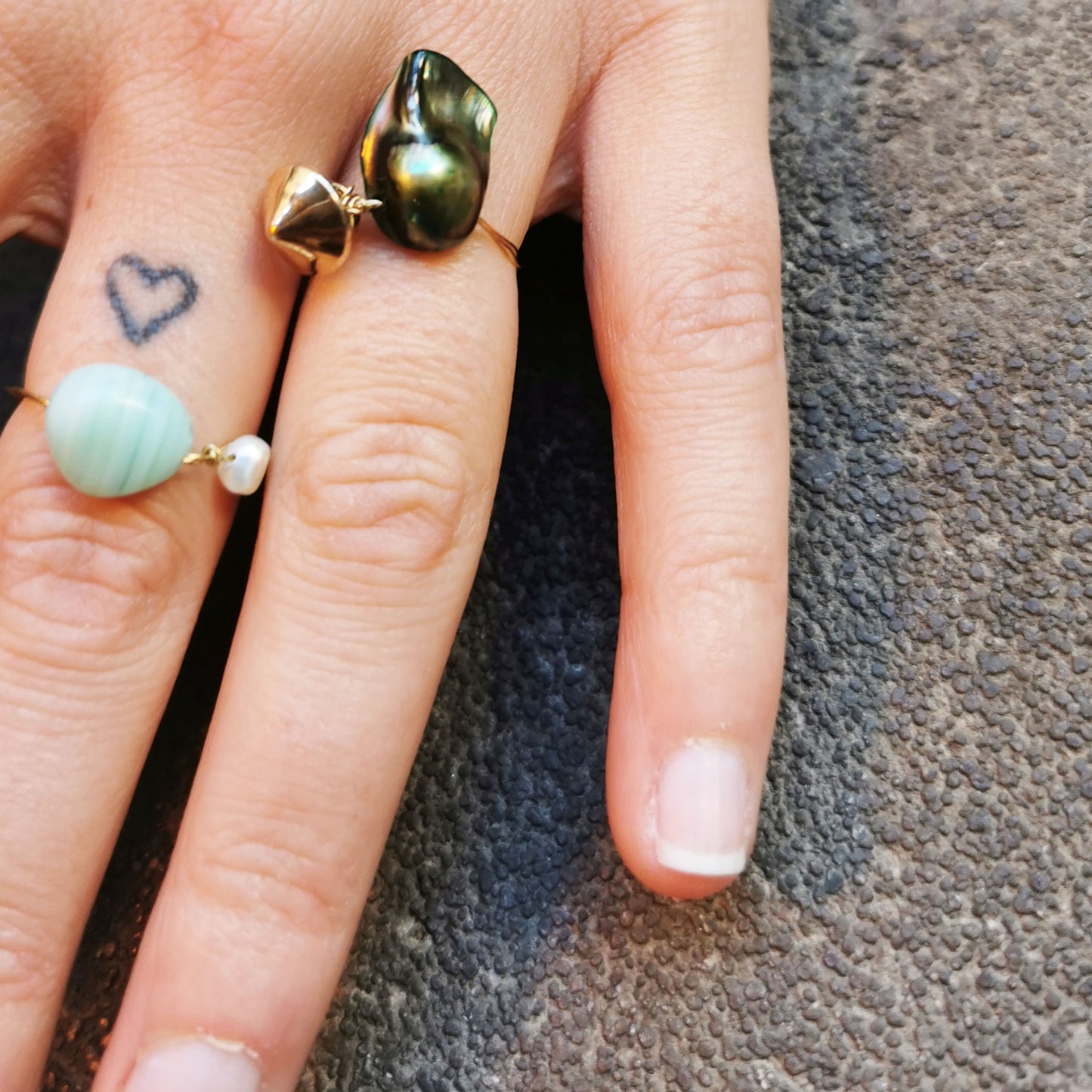 Barely There Matrix stud ring