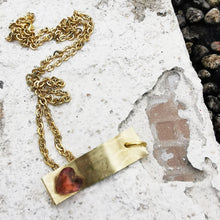 Load image into Gallery viewer, Brass Charm necklace on Marble 
