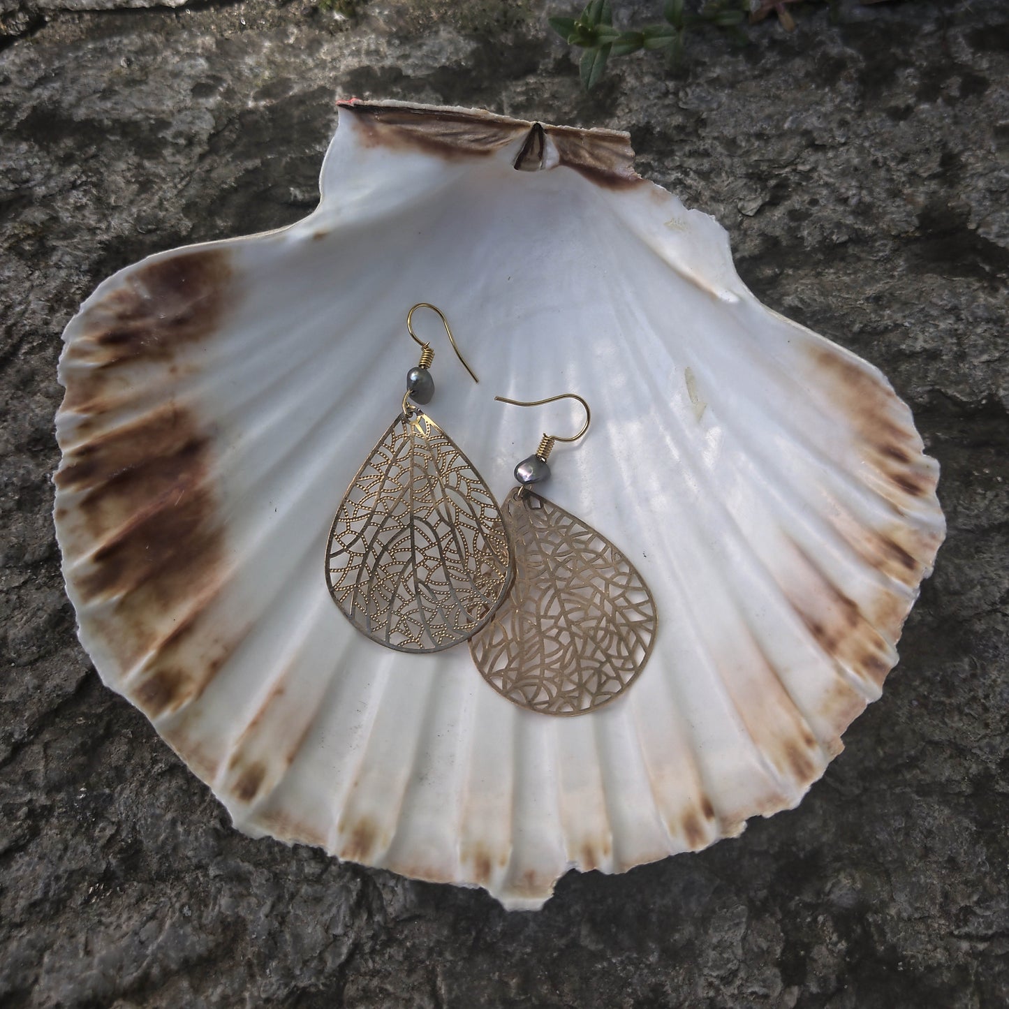 Dragonfly Wing Earrings - (Green or Silver)