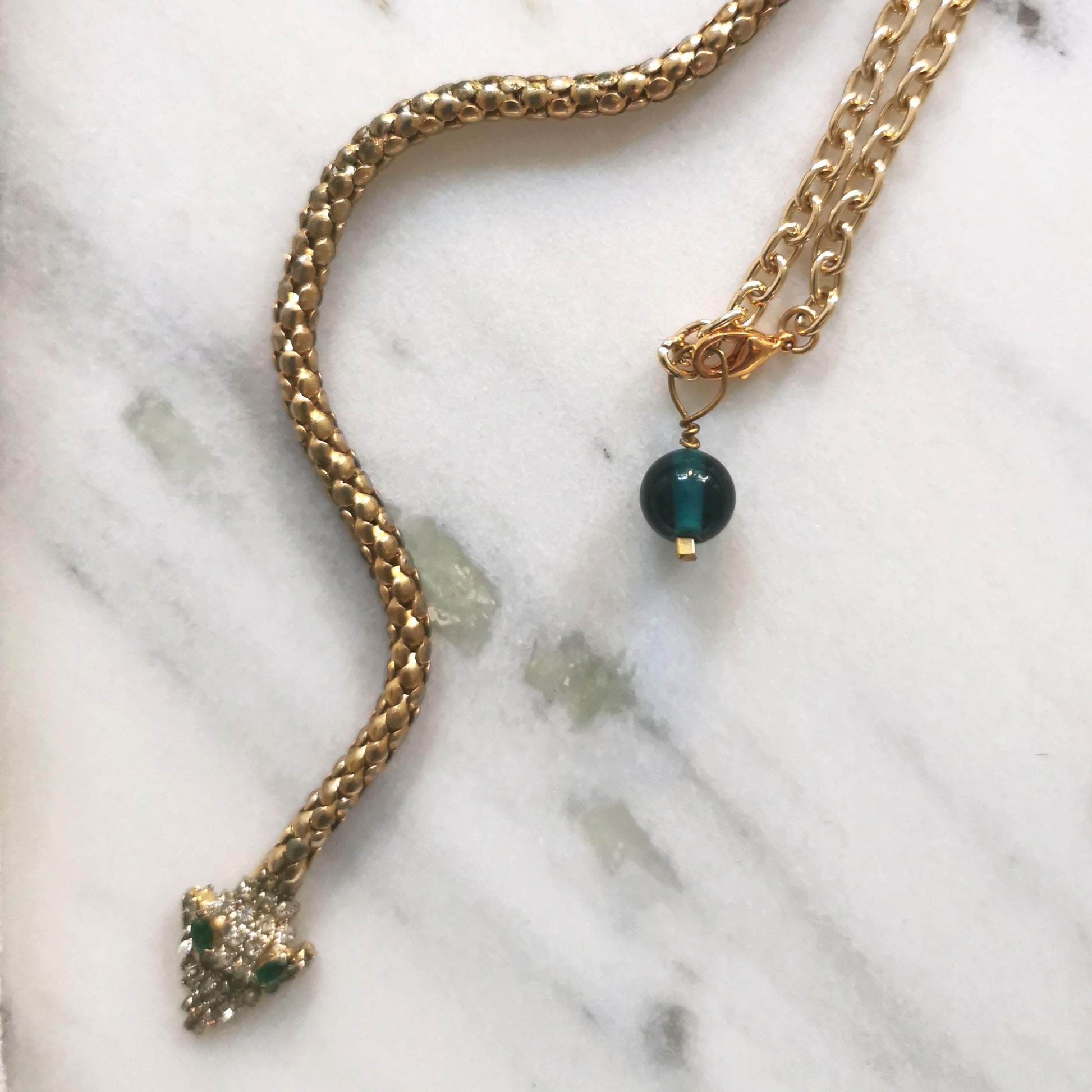 Closure bead and charm detail 