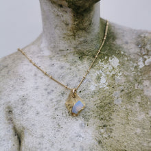 Load image into Gallery viewer, Brass and Opal charm necklace worn on Venus

