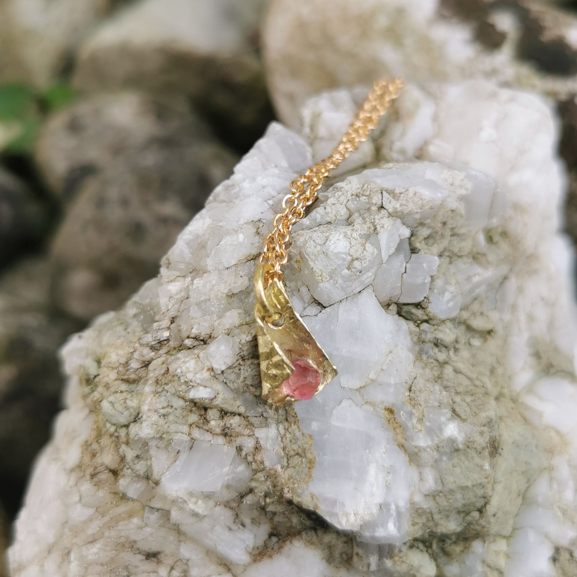 Swarowski and brass charm 