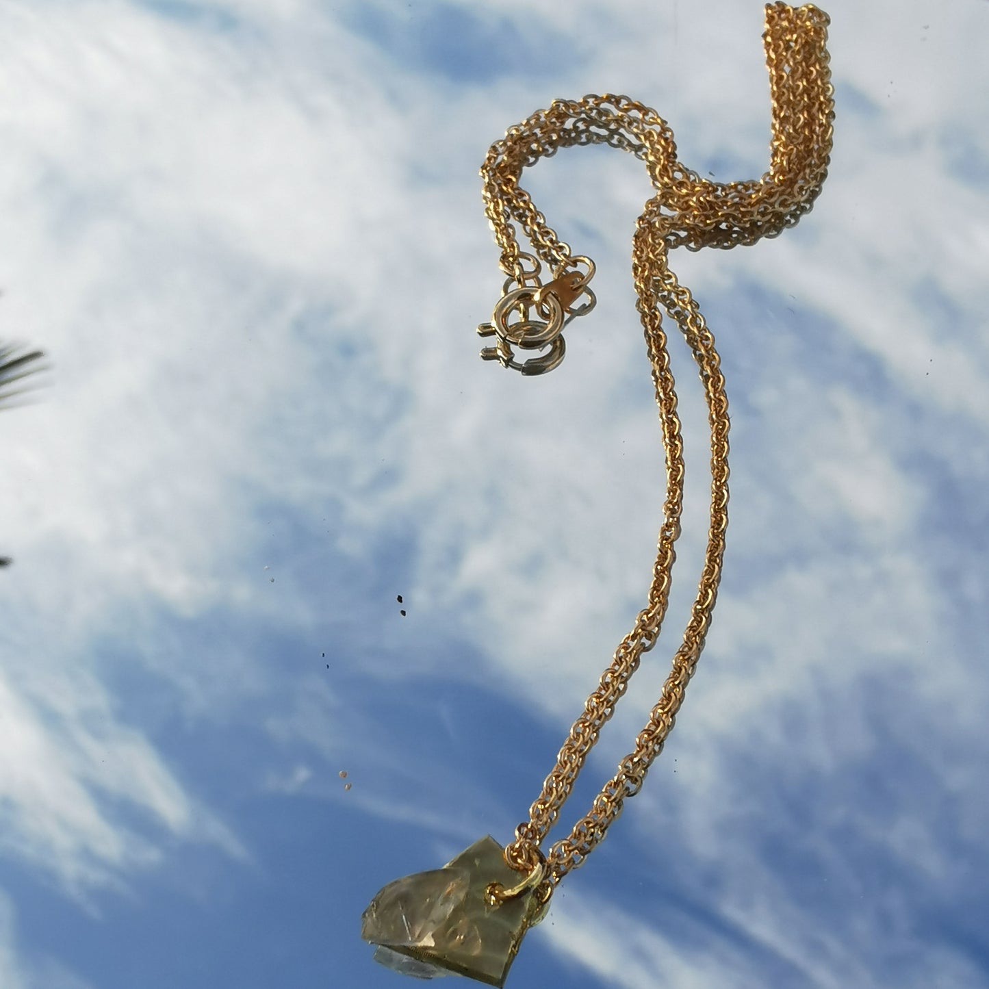 Fortune cookie fluorite necklace