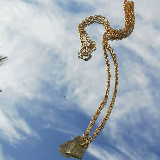 Fortune cookie fluorite necklace