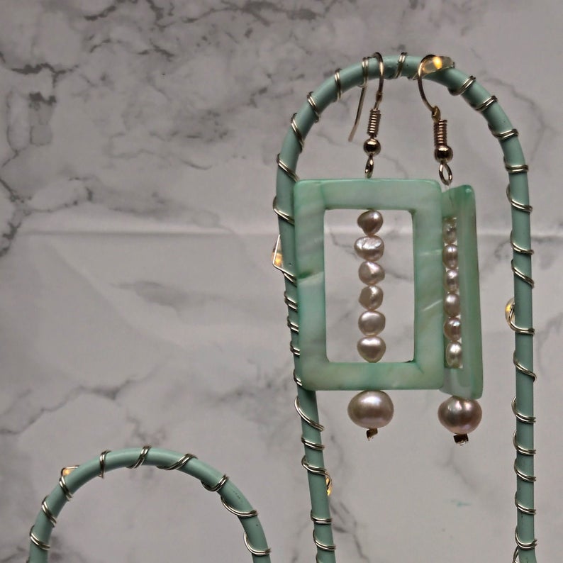 Camifolla Jaded Pearl earrings  Cactus