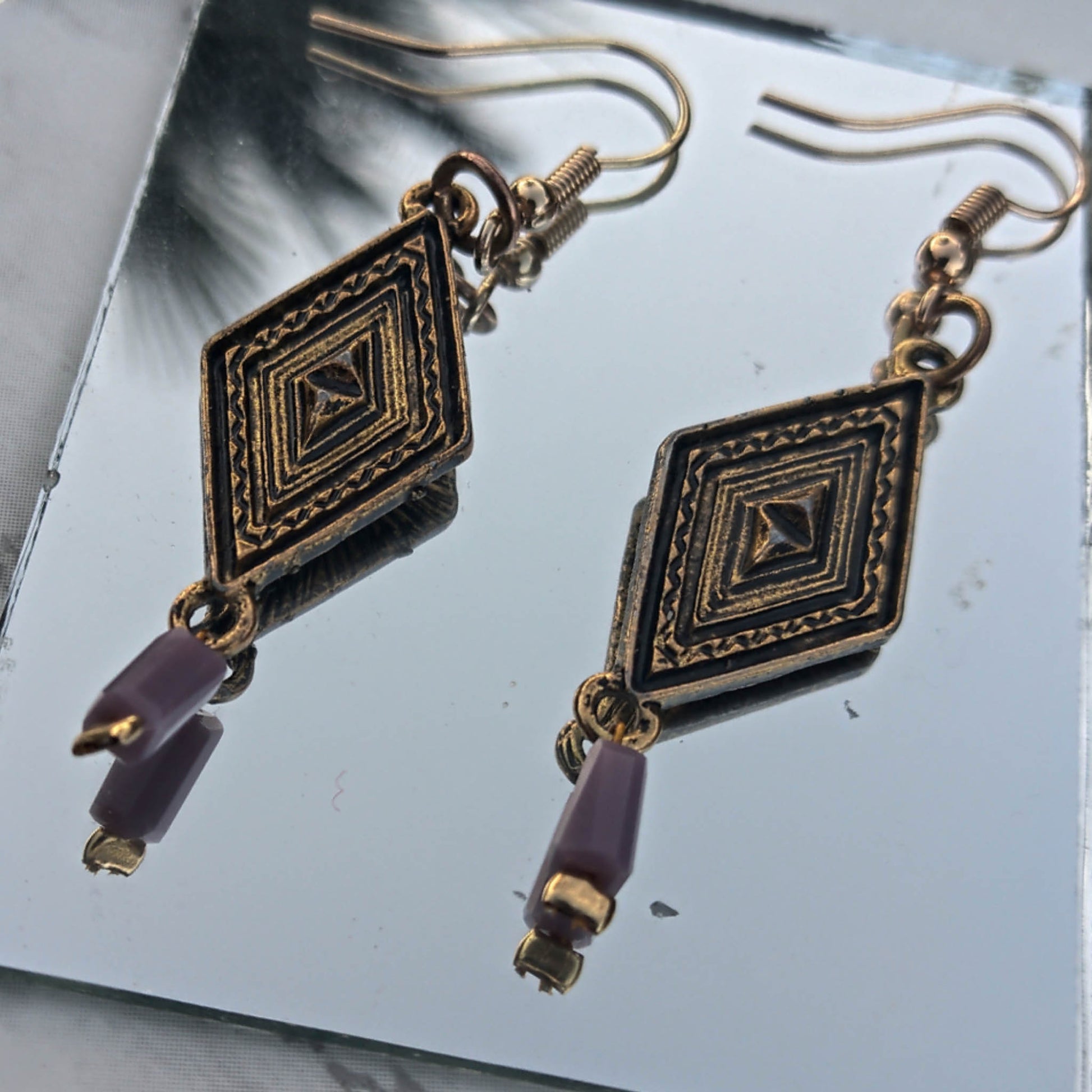 Kite earrings Purple