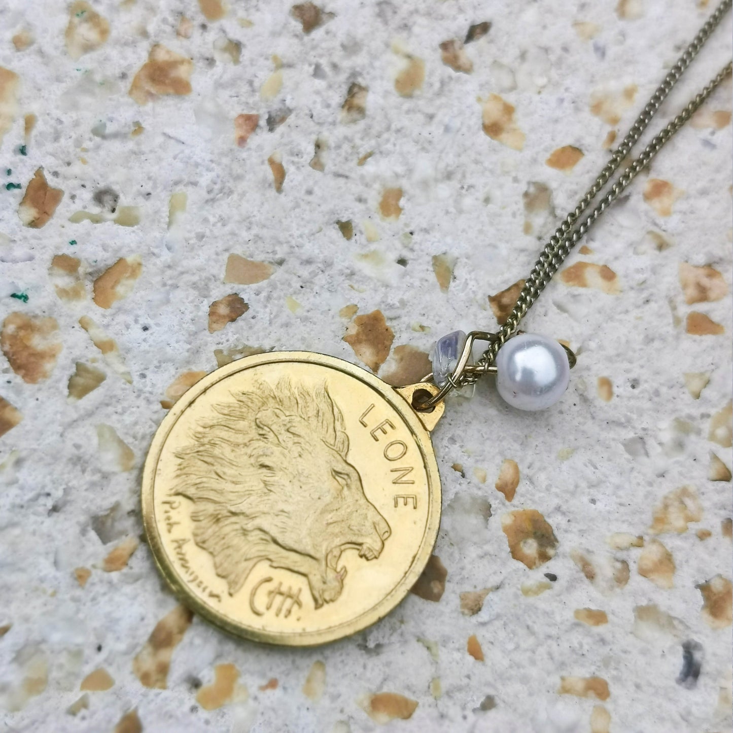Leo coin necklace