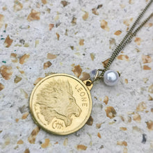 Load image into Gallery viewer, Leo coin necklace
