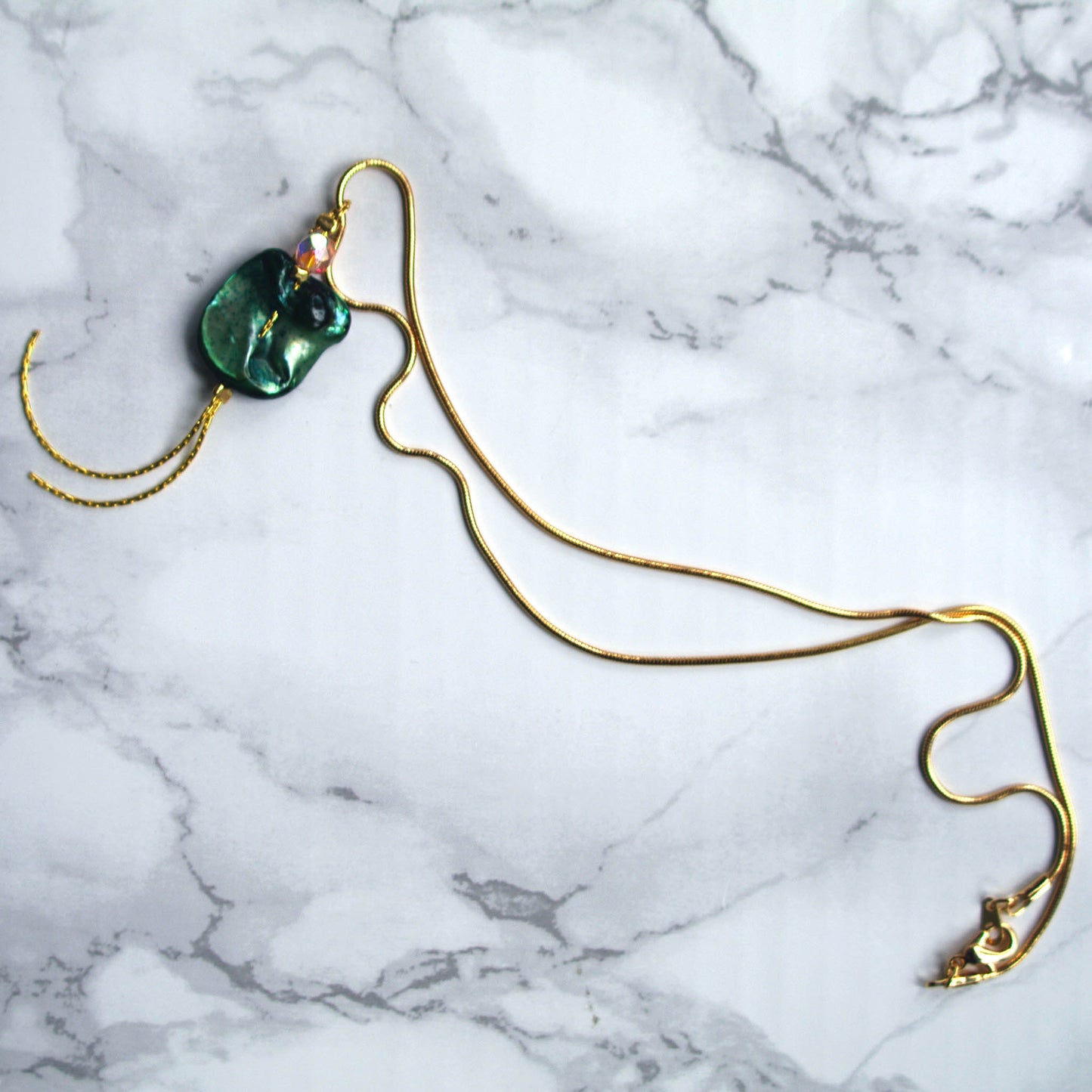 Matrix Mermaid Lantern Necklace marble 