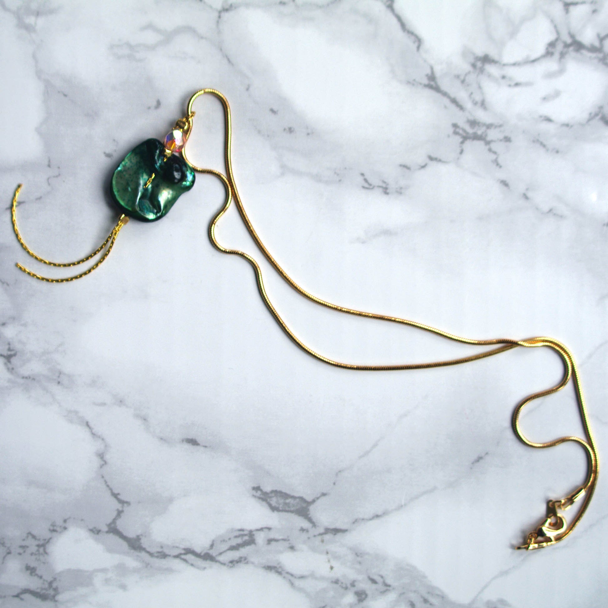 Matrix Mermaid Lantern Necklace marble 