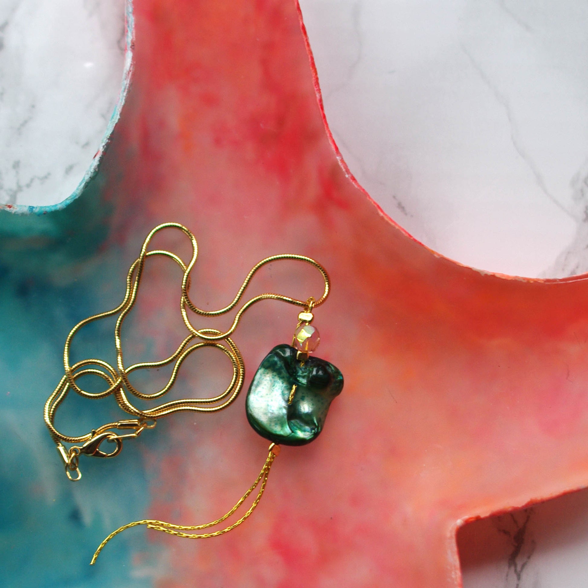 Matrix Mermaid Crystal Cobra necklace