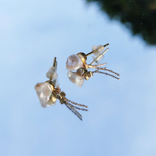 White Mini Lantern earrings