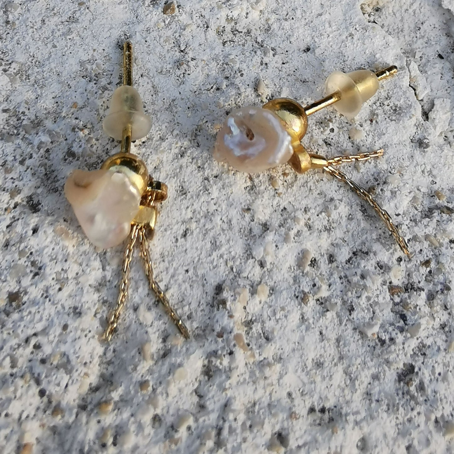 White Mini Lantern earrings