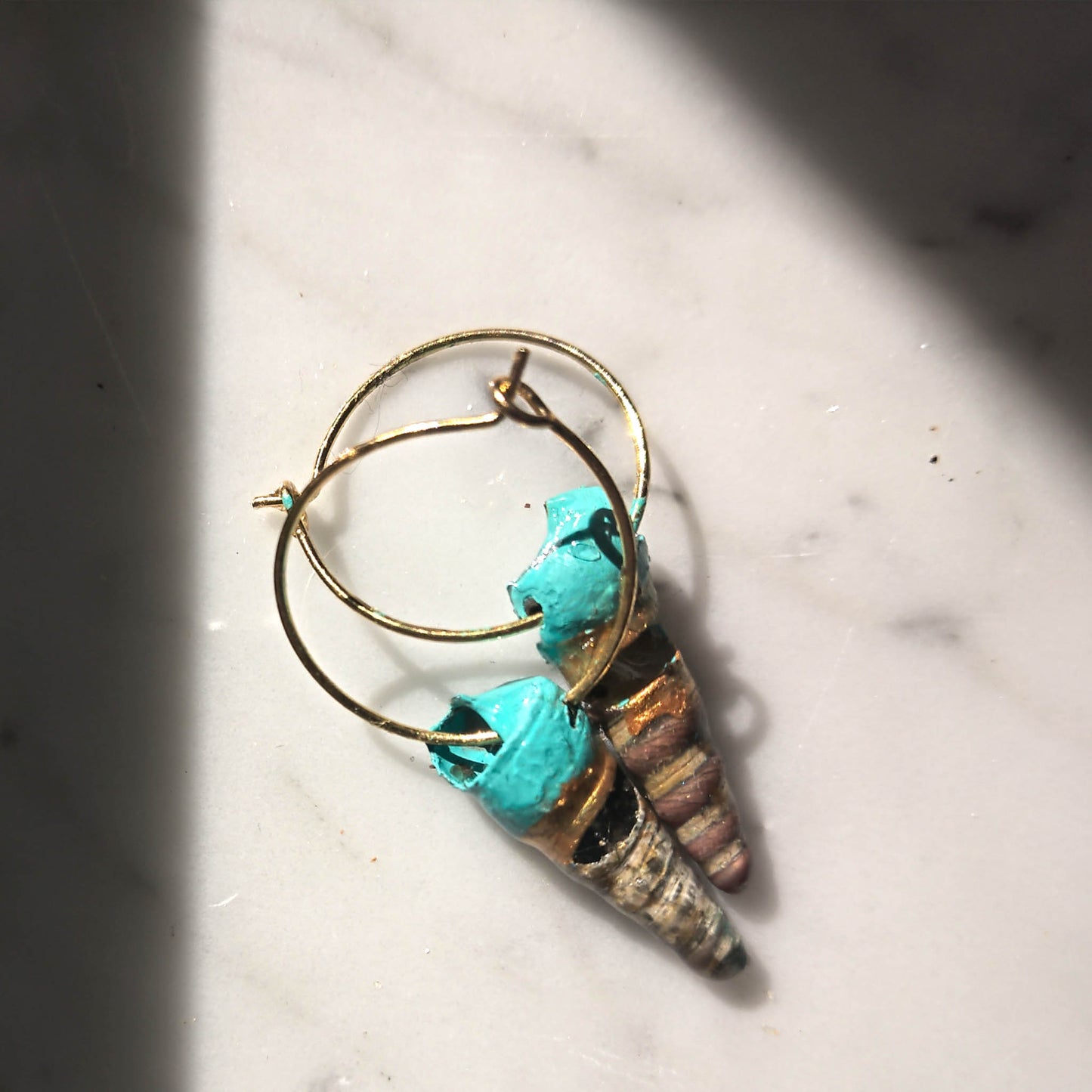 Minted Icecream Small hoop Earrings