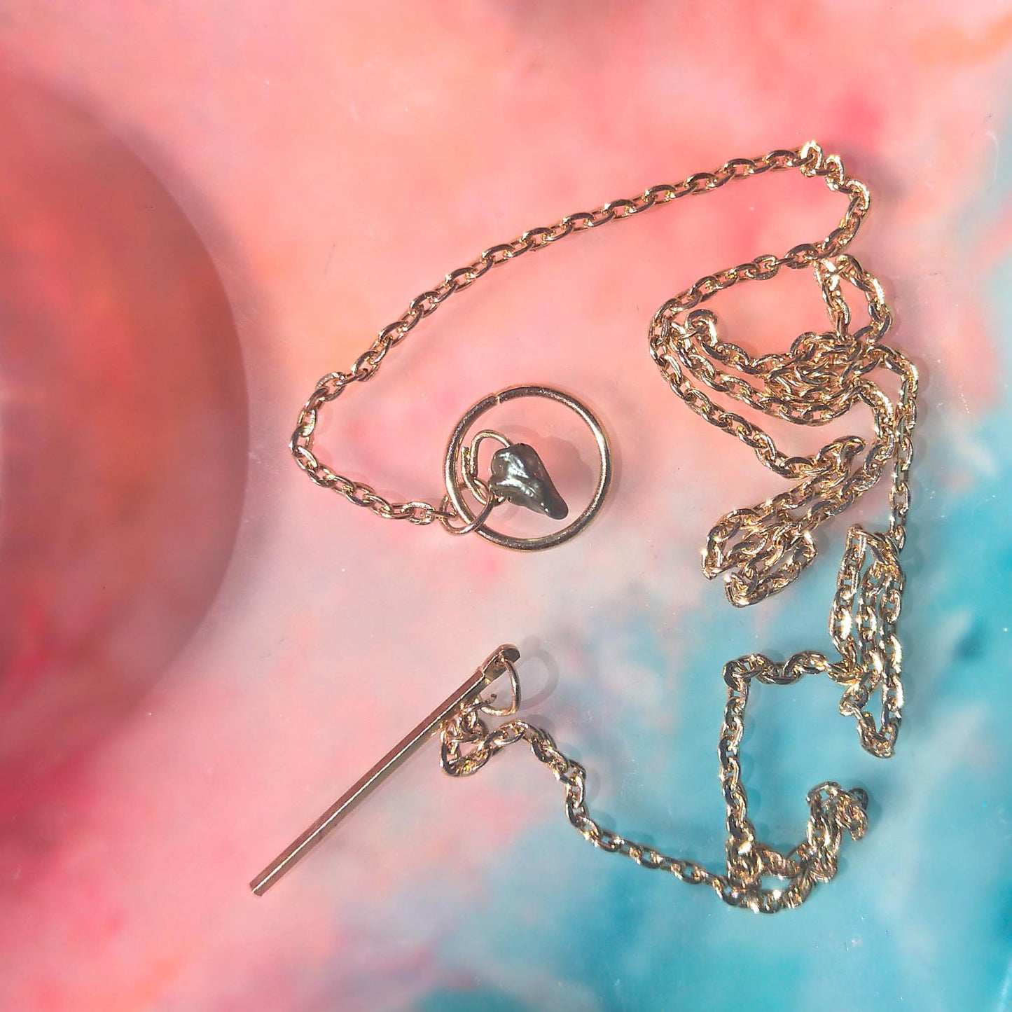 Pistachio Lariat Necklace