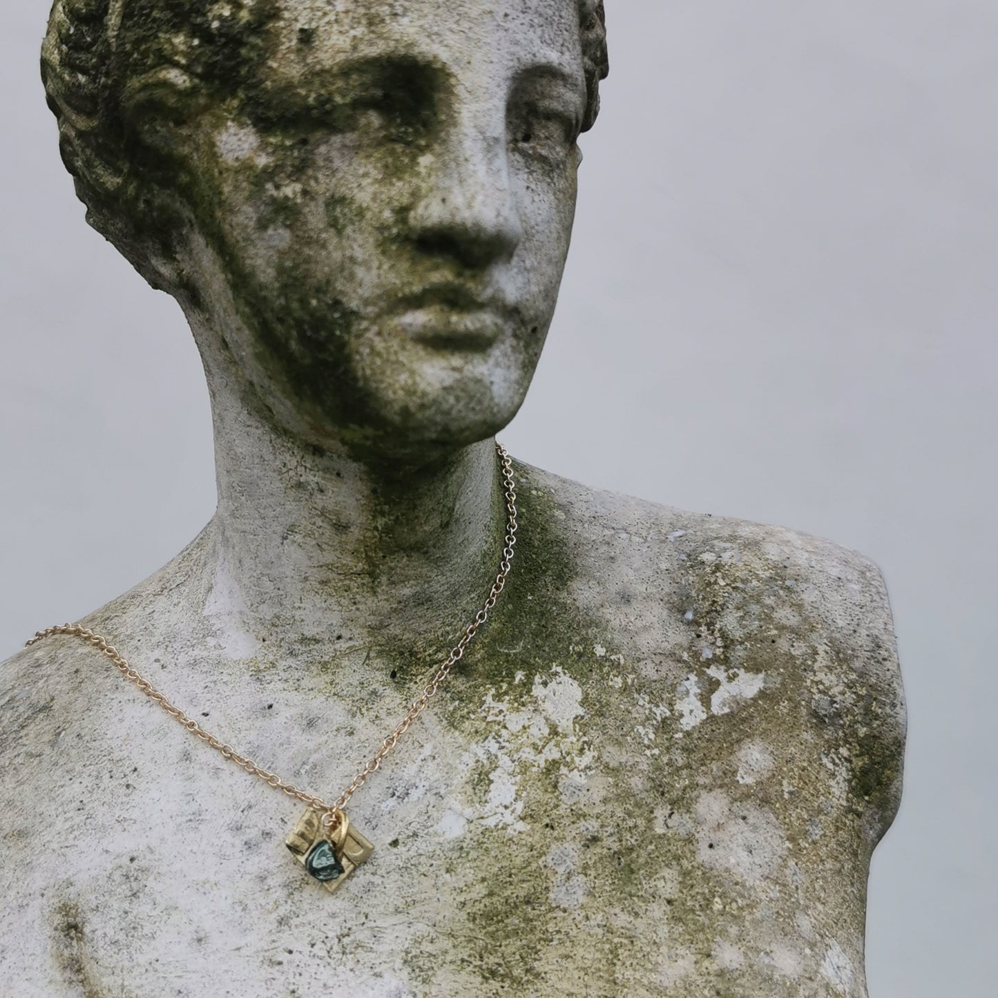 Pistachio Fortune Cookie Necklace