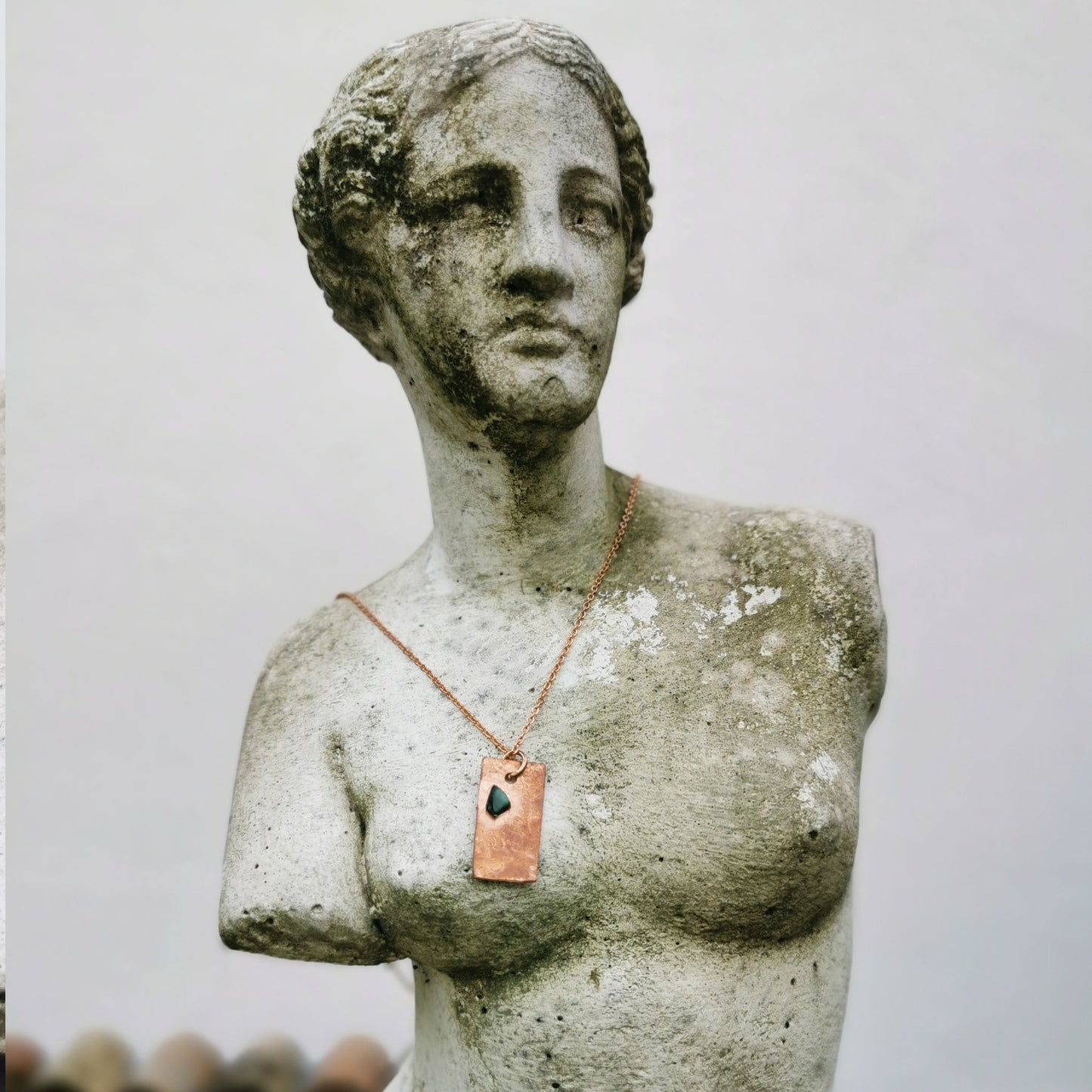 Venus wearing Pistachio Necklace